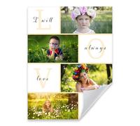 GP TONER Póster Personalizado Multi Collage de Fotos Sube Tus propias Fotos diseño Inscripción Love Siempre te amaré diseño de Interiores A4 21x29,7cm
