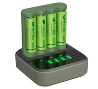 Gp USB Docking Cargador de Batería Aa / AAA + 4 Pilas-Aa Mignon Schnell-Lader