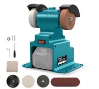 Gpaentsn Mini pulidora de banco compatible con baterías Makita de 18 V, mini lijadora eléctrica para manualidades, pequeña máquina de molienda de mesa para bricolaje, metal, madera, pulido de joyas
