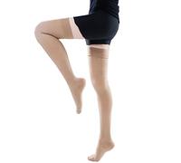 GPAR PREMIUM Medias médicas de compresión - Punta cerrada hasta el muslo - Clase 2, 23-32 mmHG - Unisex para Venas Varicosas, Edema, Dolor de Piernas, arañas Vasculares (COLOR: BEIGE, SIZE: 3XL)