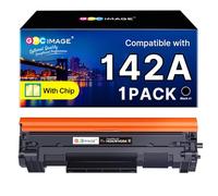 GPC Image 142A con chip tóner compatibles para HP 142A W1420A 142X W1420X para Laserjet MFP M140w M110w M140 M110 M139 M139w (1 negro)
