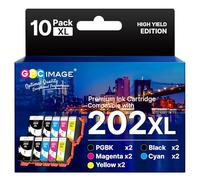 GPC Image 202 XL 202XL Cartuchos de Impresora compatibles con Epson 202 202XL Multipack de Repuesto para Epson Expression Premium XP-6000 XP-6005 XP-6100 XP-6105 XP-6000 XP-6005 XP-6100 XP-6105 (Pack