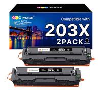 GPC Image - Pack de 2 cartuchos de tóner compatibles con HP 203X CF540X para Color Laserjet Pro MFP M281fdw M281fdn M281cdw M280nw M254dw M254nw M254dn (negro)