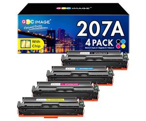 GPC Image 207A 207X con Chip Cartucho de tóner de Repuesto para HP 207X 207A para Color Laserjet Pro MFP M283fdw MFP M282nw MFP M283fdn M255dw M255nw (4-Pack)