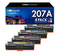 GPC IMAGE 207A - Tóner Compatible con HP 207 A 207X MFP M283fdw para HP Color Laserjet Pro MFP M255dw M282nw M283fdn M255nw W2210A W2210X W2211A W2212A W2213A (sin Chip, 4 Unidades)