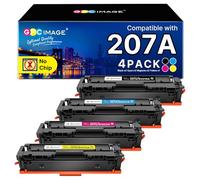 GPC IMAGE 207A - Tóner Compatible con HP 207 A 207X MFP M283fdw para HP Color Laserjet Pro MFP M255dw M282nw M283fdn M255nw W2210A W2210X W2211A W2212A W2213A (sin Chip, 4 Unidades)