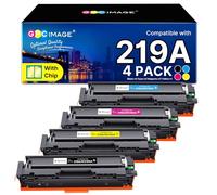GPC IMAGE 219A (con chip) Compatible con HP 219A Toner Set para Color Laserjet Pro MFP 3302FDWG Toner 3302FDNG 3302SDWG 3302FDW 3302SDW 3302FDN 3202DN 3202DW W2190A W2191A W2192A W2192A W2192A W21992A