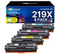 219X Juego de tóner con chip compatible con HP 219 Negro para HP Color Laserjet Pro MFP 3302FDWG Toner 3302FDW 3202DN 3302SDWG 3302FDNG 3202DW 3302SDW 3302FDN 3302FDWG W2190X W2191X W2191X W21191X 92X