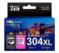 GPC IMAGE 304XL - Cartuchos de Tinta Remanufacturados Comapatible para HP 304 XL para Envy 5010 5020 5030 5032 DeskJet 2620 2622 2630 2632 2633 2634 3720 3730 3733 3760 (1 Negro, 1 Tricolor)