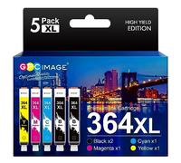 GPC Image 364XL Cartuchos de tinta Compatible para HP 364 364XL para HP Deskjet 3520 3070A Photosmart 5510 5515 5520 6510 6520 7510 7520 para HP Officejet 4620 4622(2Negro, 1Cian, 1Magenta, 1Amarillo)