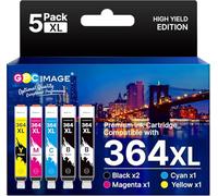 GPC Image 364XL Cartuchos de tinta Compatible para HP 364 364XL para HP Deskjet 3520 3070A Photosmart 5510 5515 5520 6510 6520 7510 7520 para HP Officejet 4620 4622(2Negro, 1Cian, 1Magenta, 1Amarillo)