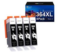 GPC IMAGE 364XL Compatible para HP 364 364 XL Cartuchos de Tinta para HP Photosmart 5520 5510 5522 5524 6510 6520 7510 7520 B010a HP Officejet 4620 4622 HP Deskjet 3070A 3520 (4 Negro)