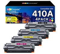 GPC Image 4 Pack 410A- Compatible para HP 410A CF410A 410X CF410X Cartuchos de tóner para HP Color Laserjet Pro MFP M477fdw M477fnw M477fdn M452nw M377dw M452dn M452dw M477 M452 M377