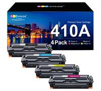 GPC Image 4 Pack 410A- Compatible para HP 410A CF410A 410X CF410X Cartuchos de tóner para HP Color Laserjet Pro MFP M477fdw M477fnw M477fdn M452nw M377dw M452dn M452dw M477 M452 M377