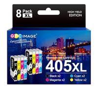 GPC IMAGE 405XL 405 XL Cartuchos compatibles con Epson 405 405XL Negro para Epson WF-4820 Cartuchos de Impresora WF-4820DWF WF-3820 WF-3820DWF WF-4825 WF-3825 WF-4830DTWF WF-7840DTWF WF-7830DTWF