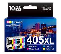 GPC Image 405XL Multipack Compatible con Epson 405 XL 405XL Negro para Cartuchos Epson Workforce Pro WF-3820 WF-3825 WF-4820 WF-4825 WF-7310 WF-7830 WF-7835 WF-7840 (10 Pack)