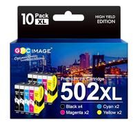 GPC IMAGE 502XL Multipack Compatible para Epson 502 XL 502 502XL para Cartuchos de Impresora Epson WF-2860 WF-2865 WF-2880 WF-2885 XP-5100 XP-5105 XP-5115 XP-5150 XP-5155 WF-2860DWF WF-2865DWF