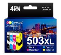 GPC IMAGE 503XL Multipack Compatible para Epson 503 503XL 503 XL para Epson Workforce WF-2960DWF Cartuchos WF-2965DWF WF 2960 XP 5200 XP-5205 (4 Unidades, Negro, Cian, Amarillo, Magenta)