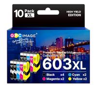 GPC IMAGE 603XL Compatible Cartuchos de Tinta Recambio para 603 603 XL para Expression Home XP-2100 XP-2105 XP-4105 XP-3100 XP-3105 XP-4100 Workforce WF-2830 WF-2835 WF-2810 (Paquete de 10)