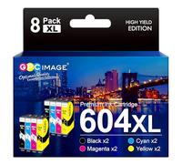 GPC Image 604XL - Cartucho de Tinta Compatible con Epson 604 XL 604XL para Expression Home XP-2200 XP-2205 XP-3200 XP-3205 XP-4200 XP-4205 WF-2910 WF-2930 WF-2950 (2 Negro, 2 Cian, 2 Magenta, 2