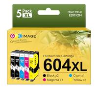 GPC Image 604XL Cartuchos compatibles para Epson 604 XL Multipack para Expression Home XP-2200 XP-2205 XP-3200 XP-3205 XP-4200 XP-4205 Workforce WF-2910 WF-2930 WF-2935 WF-2950 (5-Pack)