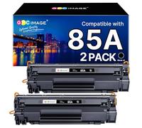 GPC IMAGE 85A CE285A Tóner Negro Compatible para HP CE285A 85A Tóner para HP Laserjet P1102W P1102 P1100 P1106 P1108 P1109 M1130 M1132 M1210 M1210MFP M1212 M122 12NF MM. 1217NFW (Paquete de 2)