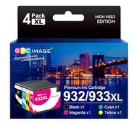 GPC Image 932XL 933XL - Cartuchos de Tinta Rellenar compatibles con HP 932 933 XL para Officejet 6100 6600 6700 7110 7510 7610 7612 (negro, cian, magenta, amarillo, 4 unidades)