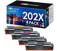 GPC Image Cartucho de tóner compatible 202X de repuesto para HP 202X 202A CF500X CF500A para usar con impresora de tóner Laserjet Pro MFP M281fdw M254dw M281cdw M281 M281dw M280nw (1B 1C 1M 1Y, 4