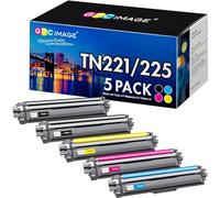 GPC Image Cartucho de tóner compatible de repuesto para Brother TN221 TN225 compatible con MFC-9130CW MFC-9340CDW MFC-9330CDW HL-3170CDW HL-3140CW Bandeja de impresora (2 negros, 1 cian, 1 magenta, 1