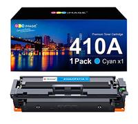 GPC Image Cartucho de tóner compatible para HP 410A CF411A para usar con Color Laserjet Pro MFP M477fdw M477fdn M477fnw Pro M452dn M452nw M452dw Toner (1 cian)