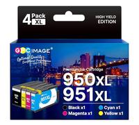 GPC Image Cartuchos de tinta 950XL 951XL compatibles con HP 950XL/951XL Combo Pack Cartuchos de tinta para HP Officejet Pro 8600 8610 8620 8100 8615 8630 8640 8625 8660 251dw 276dw (B/C/M/Y, 440