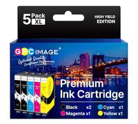 GPC IMAGE Cartuchos de tinta de repuesto 603XL para Epson 603 603 XL para Epson Expression Home XP-3100 XP-4100 XP-2100 XP-2105 XP-3105 XP-4105 Workforce WF-2830 WF-2810 WF-2835 WF-2850 (paquete de 5)
