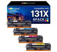 GPC Image Cartuchos de tóner de Repuesto para HP 131X 131A CF210X CF211X CF213X CF212X compatibles con Laserjet Pro 200 Color M251n M251nw MFP M276n M276nw (Negro, Cian, Magenta Amarillo, 4 Unidades)