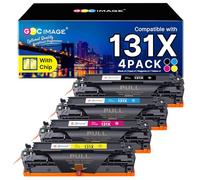 GPC Image Cartuchos de tóner de Repuesto para HP 131X 131A CF210X CF211X CF213X CF212X compatibles con Laserjet Pro 200 Color M251n M251nw MFP M276n M276nw (Negro, Cian, Magenta Amarillo, 4 Unidades)