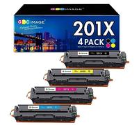 GPC Image Cartuchos de tóner de Repuesto para HP 201X 201A CF400X CF400A compatibles con Color LaserJet Pro M252n M277n MFP M252dw M277dw M274n M277c6 (Negro, Cian, Magenta, Amarillo, 4 Pack)