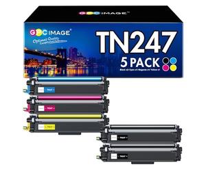 GPC Image Compatible para Brother MFC L3750CDW MFC-L3750CDW HL-L3210CW DCP-L3550CDW HL-L3230CDW MFC-L3770CDW MFCL3750CDW DCP-L3517CDW TN247 (5 Pack)