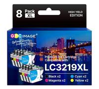 GPC Image LC3219XL - Cartucho de tinta para Brother LC3219 XL LC3217 para Brother MFC-J5330DW MFC-J5335DW MFC-J5730DW MFC-J6530DW MFC-J6930DW MFC-J5930DW (2 negro 2 cian 2 amarillo 2 Magenta, 8 Pack)