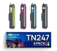 GPC Image TN-243CMYK TN247 Compatible para Brother MFC L3750CDW MFC-L3750CDW HL-L3210CW DCP-L3550CDW HL-L3230CDW MFC-L3770CDW MFCL3750CDW DCP-L3517CDW TN243CMYK (4 Unidades) Paquete de
