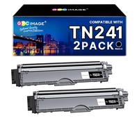 GPC IMAGE TN241 TN-241 Compatible Cartuchos de tóner Reemplazo para Brother HL3140CW 3150CDW MFC 9140CDN 9330CDW 9340CDW Impresora (2 Pack, Negro)