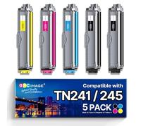 GPC IMAGE TN241 TN245 Compatible para Brother TN 241 TN 245 para Toner Brother MFC 9332CDW DCP 9022CDW HL-3142CW MFC 9142 CDN HL-3152CDW HL-3140CW DCP 9017 CDW DCP-9020CDW MCF-9344 2CDW (5) Paquete de