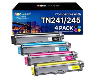 GPC Image TN241 TN245 TN-241 TN-245 Cartucho de tóner Compatible para Brother DCP-9020CDW DCP-9015CDW HL-3140CW MFC-9330CDW MFC-9340CDW MFC-9140CDN HL-3150CDW HL-3170CDW Impresora, 4 Pack