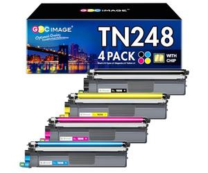 GPC Image TN248VAL TN248CMYK - Tóner Compatible con Brother TN-248 TN248XL para Brother MFC-L3760CDW Toner DCP-L3560CDW MFC-L3740CDW MFC-L8390CDW HL-L3240CDW (4 Unidades, Negro, Magenta, Amarillo,