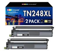 GPC IMAGE TN248XL TN248 MFC-L3760CDW Toner Compatible para Brother TN-248XLBK TN-248CMYK para MFC-L3740CDW Toner DCP-L3560CDW DCP-L3520CDWE DCP-L3520CDW MFC-L8390CDW MFC-L3740CDWWE E (Paquete de 2)