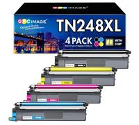 GPC Image TN248XL TN248 Tóner Compatible para Brother MFC-L3760CDW para Brother MFC-L3740CDW Toner TN248 TN-248 XL TN-248 DCP-L3560CDW DCP-L3520CDW HL-L3240CDW HL-L3220CWE (Paquete de 4)