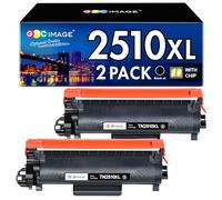 GPC IMAGE TN2510 XL TN-2510XL MFC-L2835DW HL-L2400DW Toner Compatible para Brother TN-2510 XL TN2510XL 2510 para HL-L2400DWE MFC-L2800DW DCP-L2620DW MFC-L2860DWE DCP-L2627DW con Chip (2 Unidades,