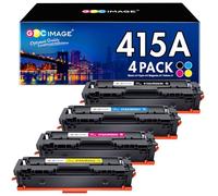 GPC IMAGE Tóner 415A MFP M479fdw Compatible con HP 415A W2030A W2030X 415 Color Laserjet Pro MFP M479fdw M479fdn M479fnw M479dw M479 M454dn M454dw Tóner (Negro, Cian, Amarillo, Magenta, 4 Paquete de