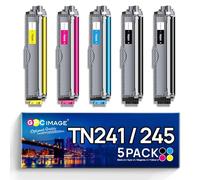 GPC IMAGE Tóner Compatible para Brother TN241 TN245 TN242 TN246 para MFC-9332CDW DCP-9022CDW HL-3142CW DCP-9020CDW HL-3140CW MFC-9142CDN HL-3152CDW (Negro, Cian Amarillo Magenta, 5 Unidades)