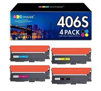 GPC IMAGE Tóner P406C compatible para Samsung CLT-P406C K406S para tóner Samsung Xpress C460W CLX 3305 C410W CLP 365 CLX 3300 CLX-3305W C460 C460FW CLT C406S Y406S M406S 406S Cartuchos de impresora (4