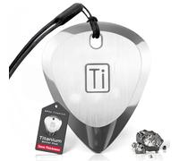 GPCA Púa de guitarra de titanio, púa de guitarra de metal de 3 mm de grosor para guitarra, bajo y ukelele, viene con correa de muñeca, accesorios de guitarra imprescindibles, regalo para músicos y