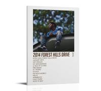 GPCLJW J. Cole 2014 Forest Hills Drive Art - Mural moderno impermeable para oficina acuática, adecuado para sala de estar, dormitorio, oficina en casa, sala de estar, 20 x 30 cm, estilo marco